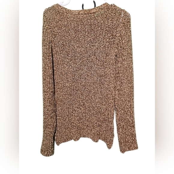 Ralph Lauren Brown Knit Sweater Size Medium EUC PTP 20 - Picture 4 of 4